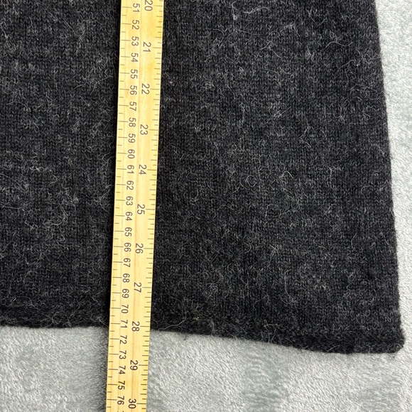 Gudrun Sjoden Sweater Womens Small Gray Black Alpaca Wool Blend Fuzzy Round Neck - Picture 13 of 13